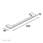 Zidni nosač za peškir crna mat boja