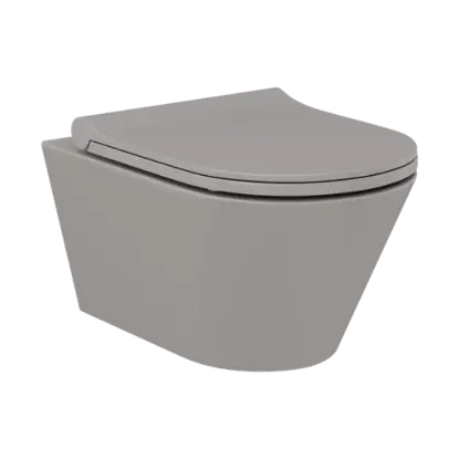 Siva konzolna WC šolja – soft-close daska Siva konzolna WC šolja zidna