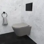 Konzolna WC šolja siva sa daskom