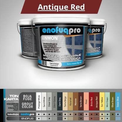 Enofug Pro Antique Red – cementna fug masa 2kg enofug pro fug masa antique red
