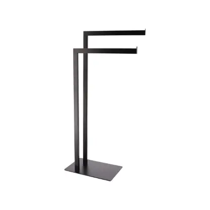 Tendance Samostojeći Držač Peškira sa 2 Prečke 36x4,5x81 Metal Crna 96151108 Tendance Samostojeći Držač Peškira sa 2 Prečke 36x4,5x81 Metal Crna 96151108
