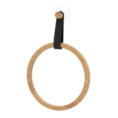 Tendance Držač Peškira Samolepljivi Okrugli Bambus Crna 91044103 Tendance Držač Peškira Samolepljivi Okrugli Bambus Crna 91044103