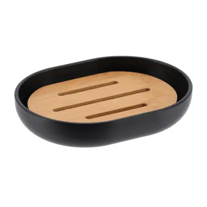 Tendance Držač Sapuna Oval Bambus Crna 6474237 Tendance Držač Sapuna Oval Bambus Crna 6474237