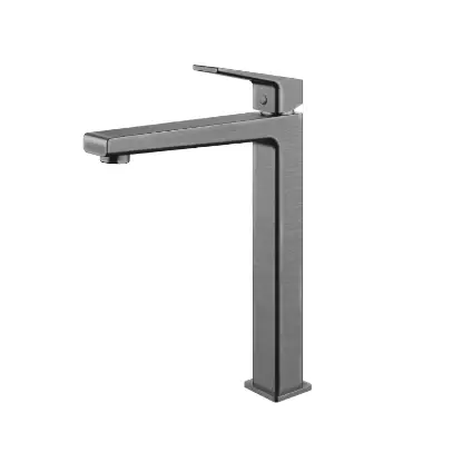 Cubo visoka slavina za lavabo gun metal Cubo visoka baterija za lavabo siva
