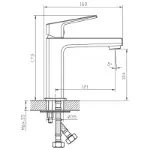 Hromirana stojeća baterija za lavabo