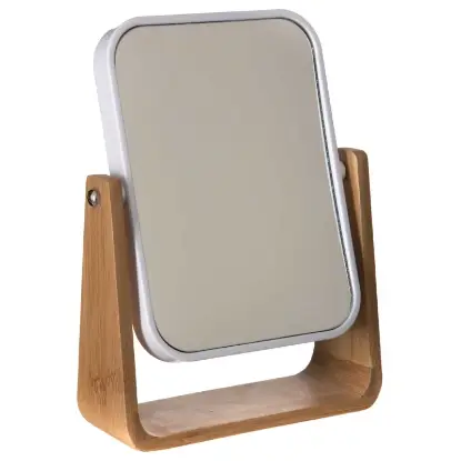 Five Ogledalo Natureo 22x16x6cm Bambus/Staklo/Polistiren Bela 140751 Five Ogledalo Natureo 22x16x6cm Bambus/Staklo/Polistiren Bela 140751
