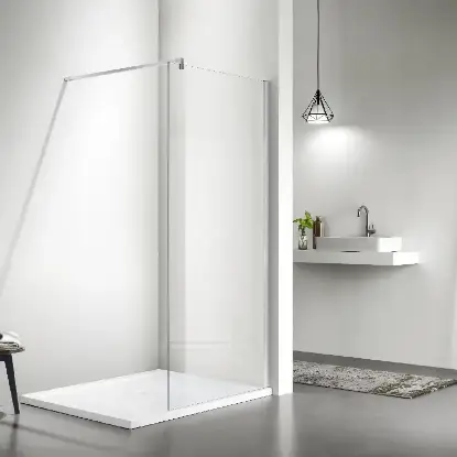 NAR6310 Walk-In 90×195 – Silver profil Walk-in staklena stijena 90×195