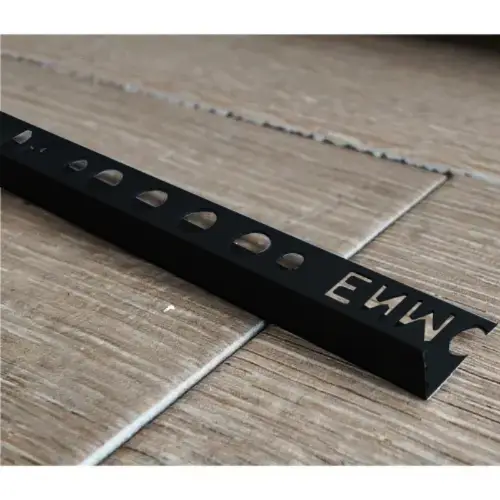 Završna aluminijumska lajsna 10mm crna