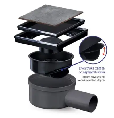 Podni slivnik horizontalni EXCLUSIVE Podni slivnik horizontalni EXCLUSIVE