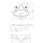 Tehnički crtež Luxus kade Lux