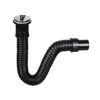 Fleskibilni Sifon L jednodelni Crni Fleskibilni Sifon L jednodelni Crni