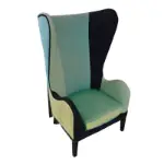 Fotelja Aurora u zeleno-crnoj kombinaciji boja