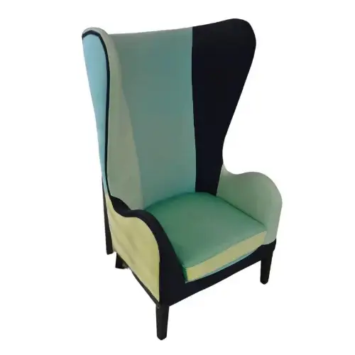 Fotelja Aurora u zeleno-crnoj kombinaciji boja