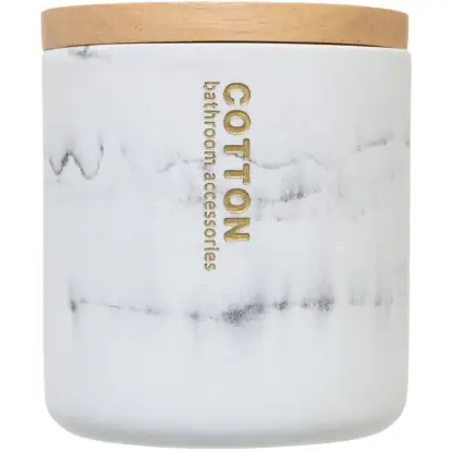 Five Kutija za Vatu Lea bela bambus poklopac bela kutija za vatu Lea