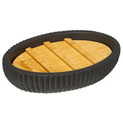 Five Posuda za Sapun Modern Poliresin/Bambus Crna 174542B Five Posuda za Sapun Modern Poliresin/Bambus Crna 174542B