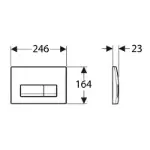 Tipka za vodokotlić Geberit hrom