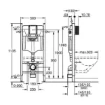 Ugradni Grohe sistem 1.13m