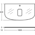 Ideal Standard Dea staklena ploča lavabo