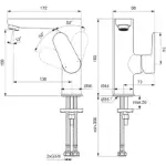 Tyria Baterija za Lavabo sa Visokom Izlivnom Lulom BC160AA