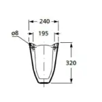 Polustub za lavabo – model WM819JU2Z0000F1