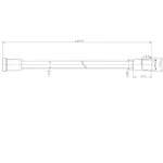 Crevo za tuš siva boja 150cm