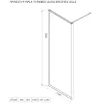 Rebrasto staklo tuš kabina 100x195