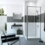 Klizna tuš vrata 90x190 srebro mat