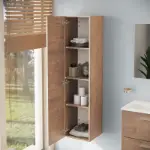 visoki ormarić za kupatilo u boji drveta