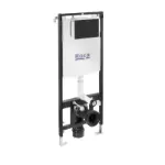 Mat crna tipka za ugradni vodokotlić