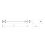 Držač Peškira Dvostruki Crni 50925