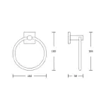 Držač Peškira Krug 50932 Gold