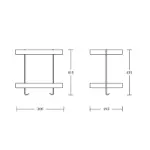 Ugaona Žičana Polica Dvostruka WT-1827D Matt Black