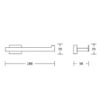 Square Držač Toalet Papira 20733