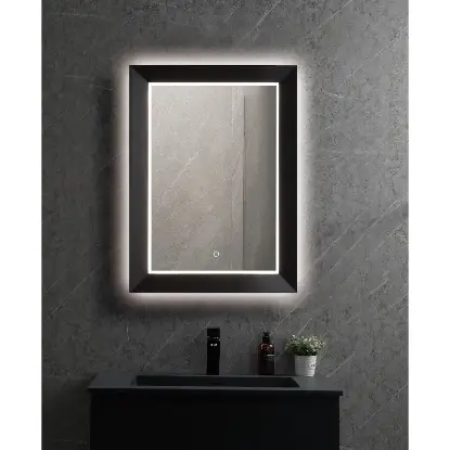 Ogledalo 475015 60x80 Black LED ogledalo crni okvir 60x80