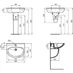 Minimalistički lavabo 60 cm