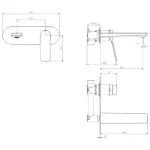 Luna Oro Ugradna Baterija za Lavabo HB8110620G-M3872