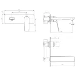 Minimalistička zidna slavina crna