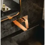 Ugradna baterija za lavabo zlatno-roze