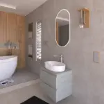 Drvo print ormarić za lavabo