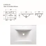 Friendly 600BX Grigio Lava Lavabo E-8005-60