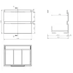 Ormarić za lavabo drvo print