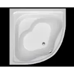 Kada Safir Lux 140x140 polukružna bela