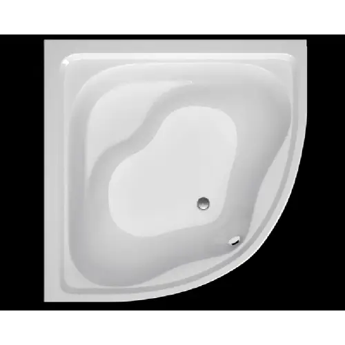 Kada Safir Lux 140x140 polukružna bela
