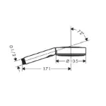 Hansgrohe mat crna tuš ručica 105 mm