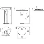 Nadgradni lavabo Conca 45x45x11 cm
