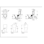 Monoblok WC Onovo Baltik bela keramika