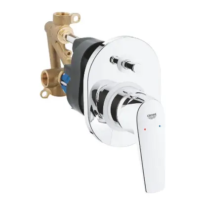Grohe Bauflow ugradna baterija sa prebacivačem 29045000 Grohe Bauflow ugradna baterija hrom