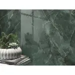 Manaos Green Pulido pločica zelena sjajna  Porcelanska pločica efekat mermera zelena
