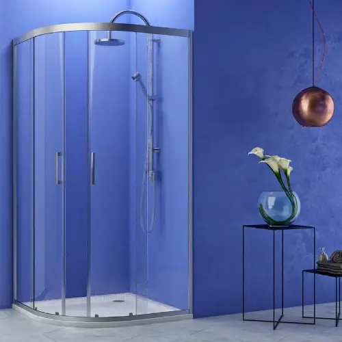 polukružna tuš kabina 90x200 pulsar silver