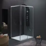 tuš kabina 120x80 lijeva montes silver srebro sjaj